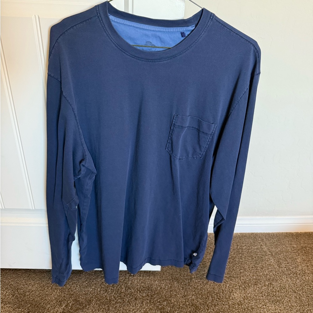 Tommy Bahama Deep Blue & Gray Long Sleeve Tees (bundled)